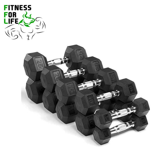 450 lb HEX Dumbbells set + Rack