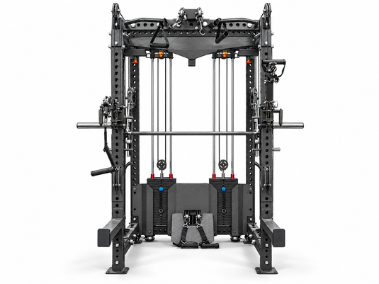 Heavy Duty All-in-One Smith Machine & Functional Trainer – Dual 200 LB Weight Stacks