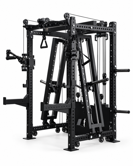 Heavy Duty All-in-One Smith Machine & Functional Trainer – Dual 200 LB Weight Stacks