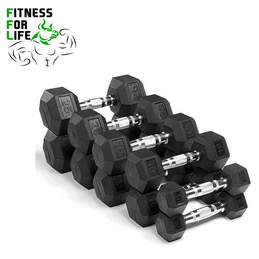 280 lb HEX Dumbbells set + Rack