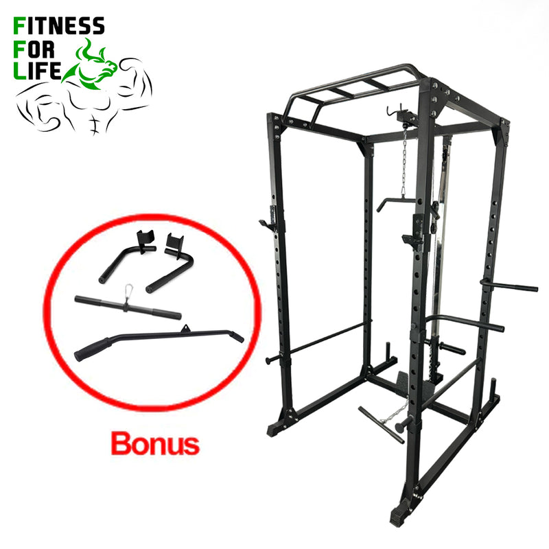 Power Rack Lat Pulldown Promo Bundle – Fitness For Life FFL