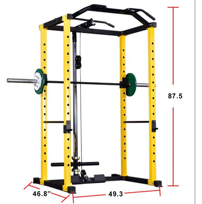 Load image into Gallery viewer, Power Rack + Pulley Bundle (Rubber plates)
