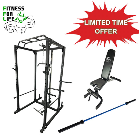 Power Rack Lat Pulldown Promo Bundle