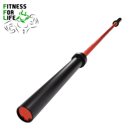 7ft Teflon Barbell 2" Red, 28mm (With collars) 1500 Lb