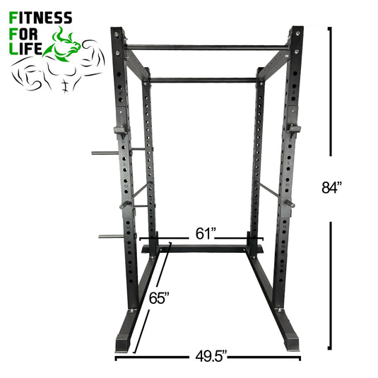 Heavy duty squat cage (3" x 3'' x 3mm) + Pulley