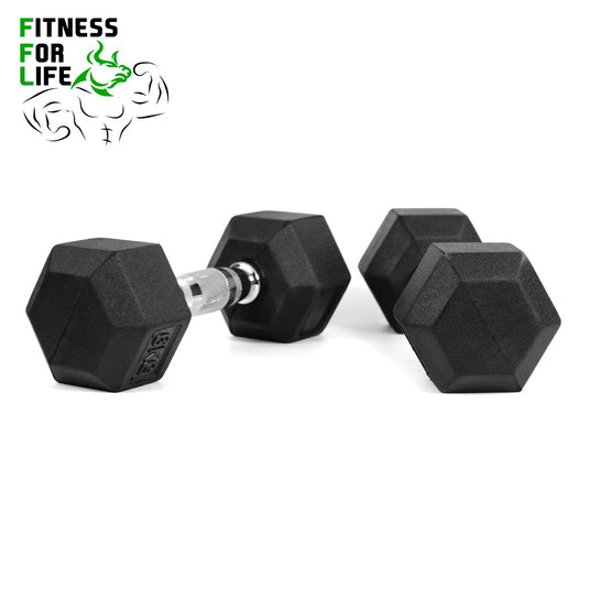 340 lb HEX dumbbells set + rack