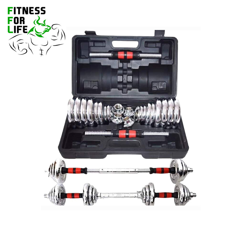 Load image into Gallery viewer, Adjustable Chrome Dumbbells Set
